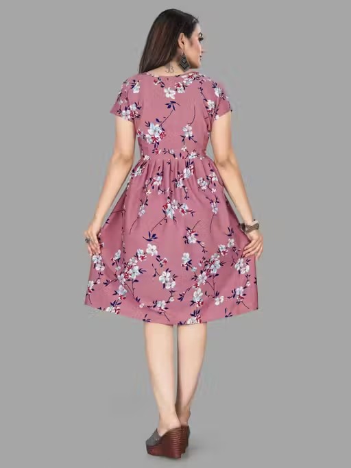 Red Knee Length Dress