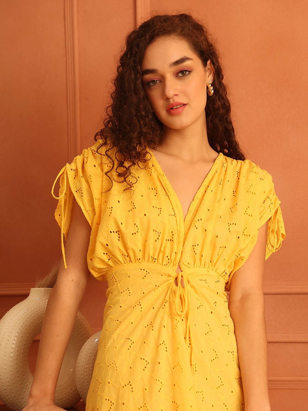 Flare Yellow Maxi/Full Length Dress